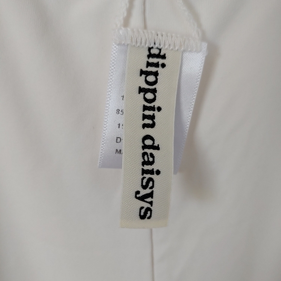 Dippin Daisys Bliss One Piece Swimsuit Criss Cross Size Small White Dove - Picture 14 of 16